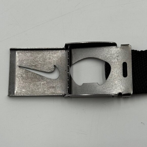 Nike Black Web Adjustable Belt Canvas Strap with Metal Buckle Fits Up To 47" - Picture 3 of 6